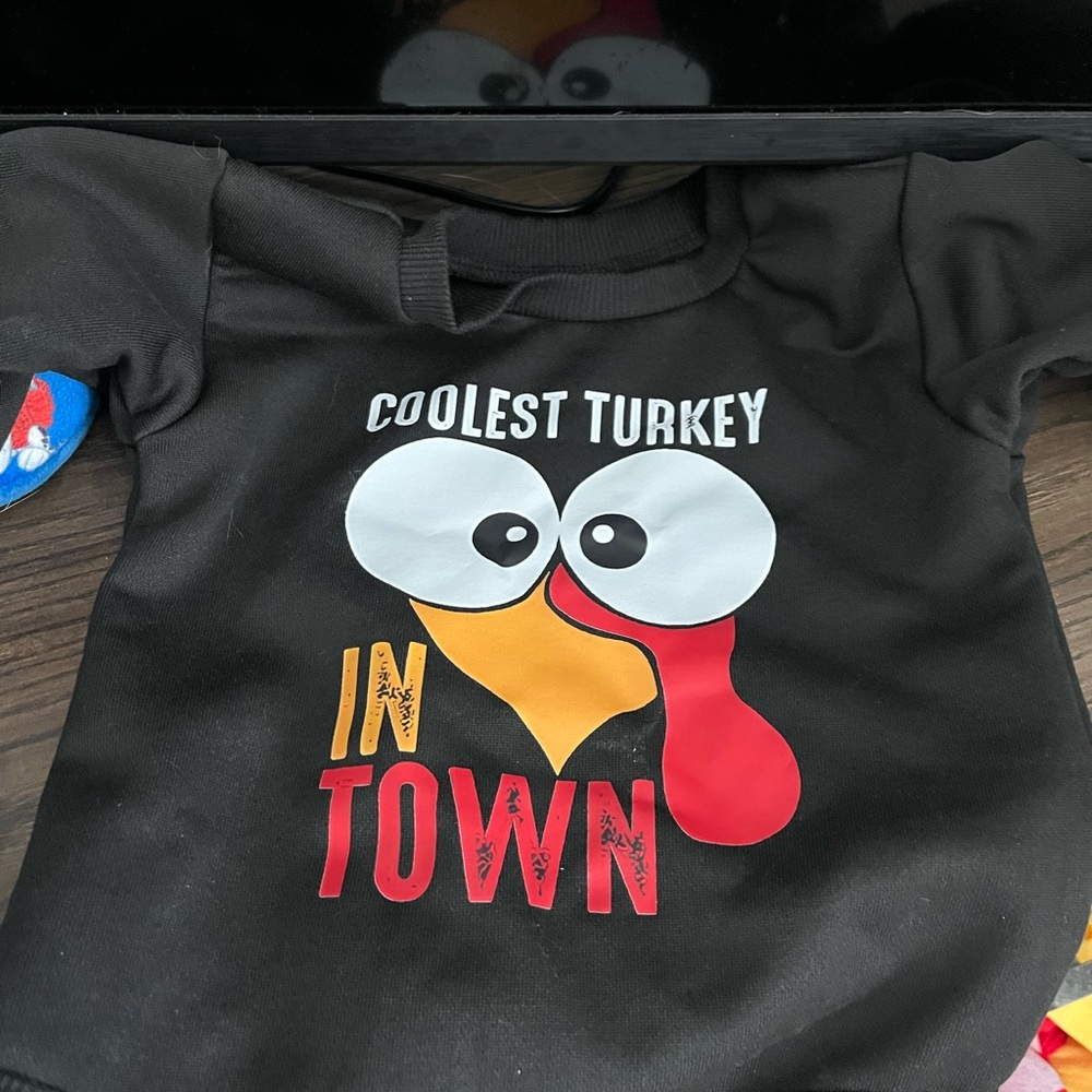 Coolest Turkey Graphic Black Shirt